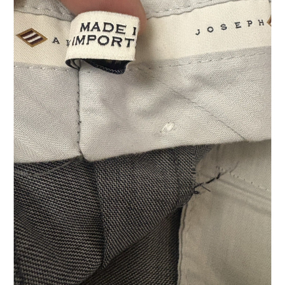 Joseph Abboud Tollegno 1900 Pants Gray Size 40R 100% Wool/Laine - Picture 6 of 11